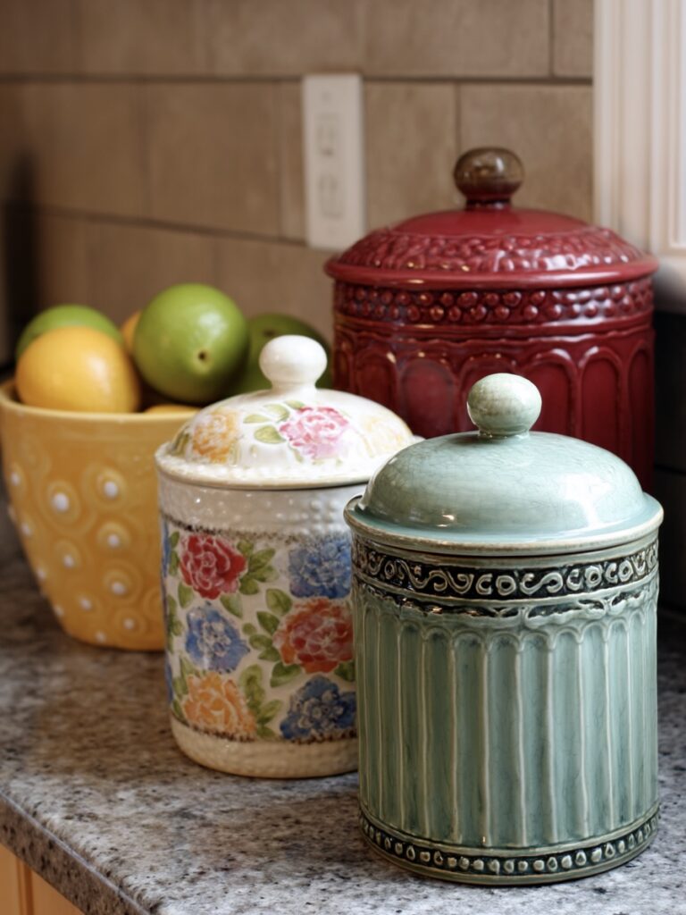 Kitchen Organization & Food Storage; A beautiful set of kitchen canisters