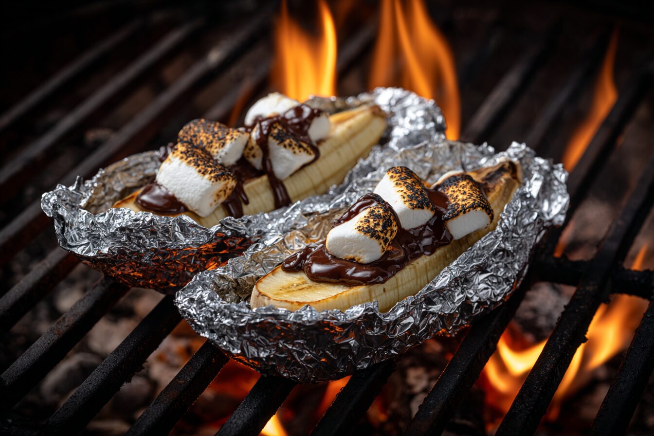 Campfire S’mores Banana Boats